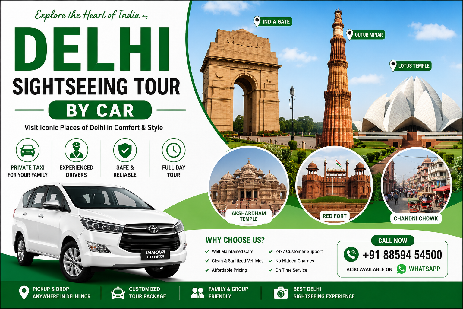 Delhi Sightseeing Tour By Car